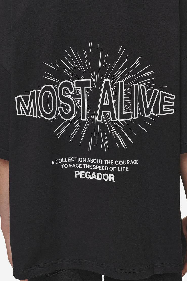 Pegador Nisa Heavy Oversized Tee Washed Black Exklusivangebot