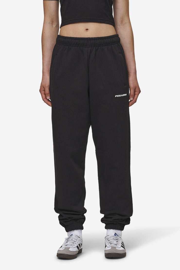 Pegador Villa High Waisted Sweat Pants Black White Gum Preisnachlass