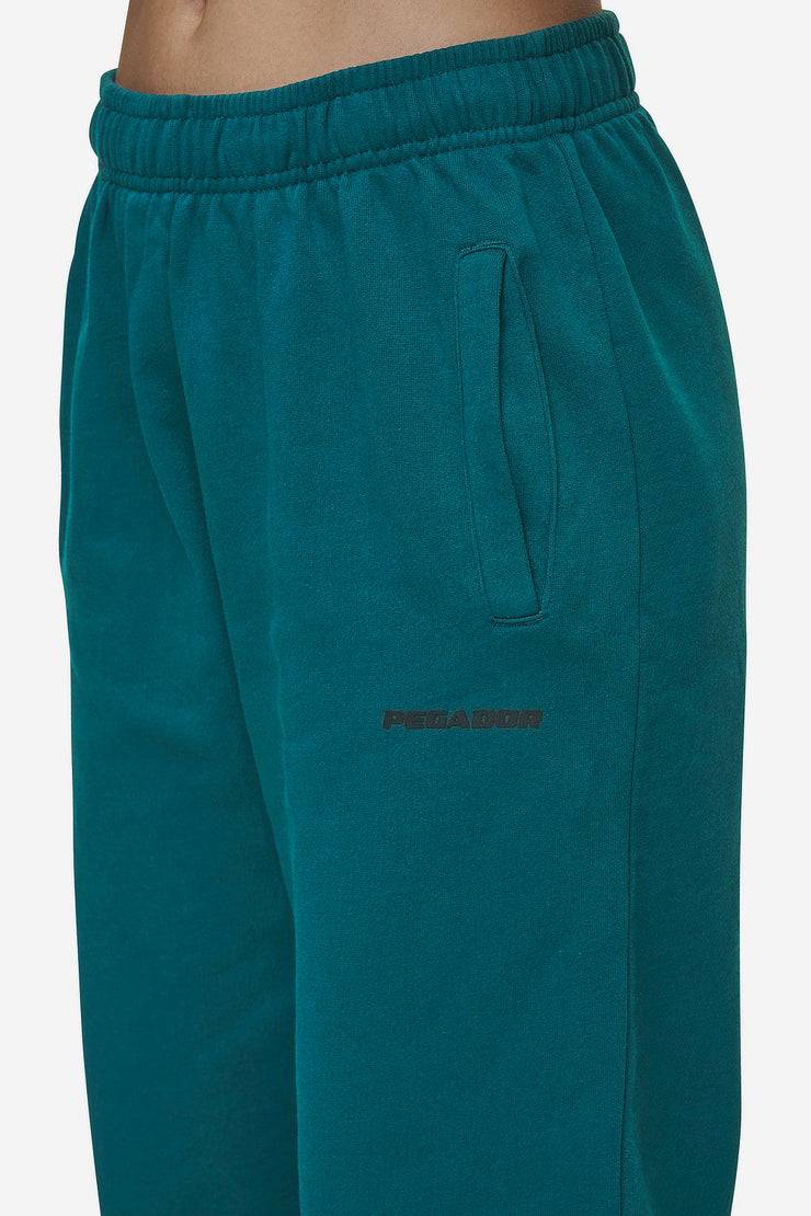 Pegador Villa High Waisted Sweat Pants Washed Urban Turquoise Black Gum Saisonschlussverkauf