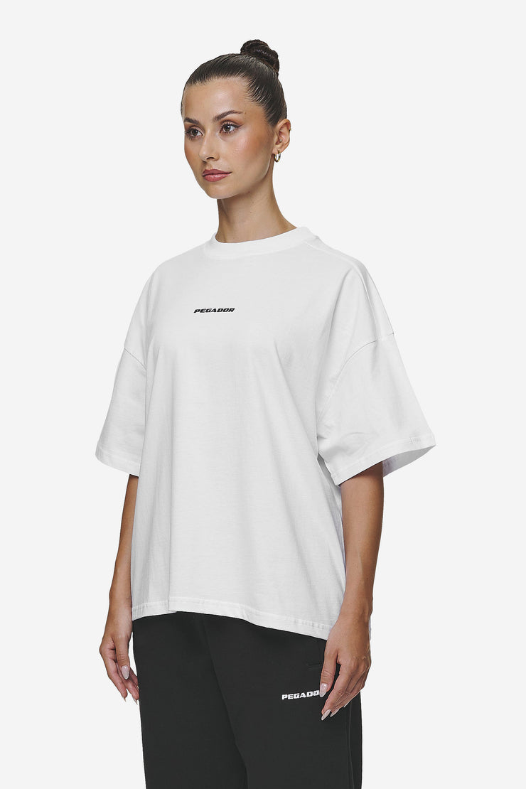 Pegador Bracy Heavy Oversized Tee White Black Gum Osterangebot