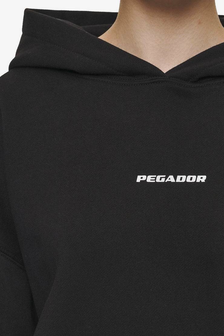 Pegador Clarita Logo Oversized Hoodie Black White Gum Muttertagsangebot