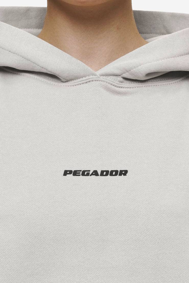Pegador Clarita Logo Oversized Hoodie Washed Moon Grey Black Gum Vatertagsangebot