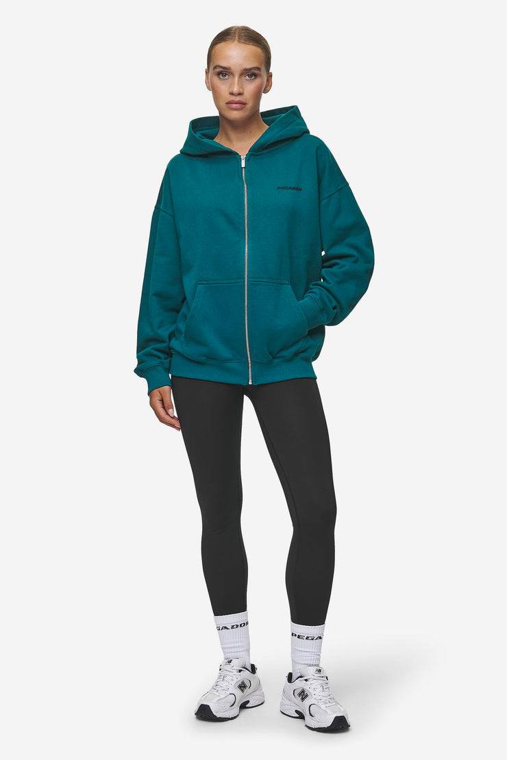 Pegador Clarita Oversized Sweat Jacket Washed Urban Turquoise Black Gum Lagerräumung