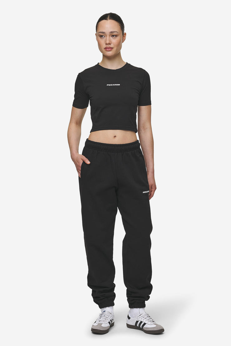 Pegador Ines Cropped Baby Tee Black White Gum Neueste Mode
