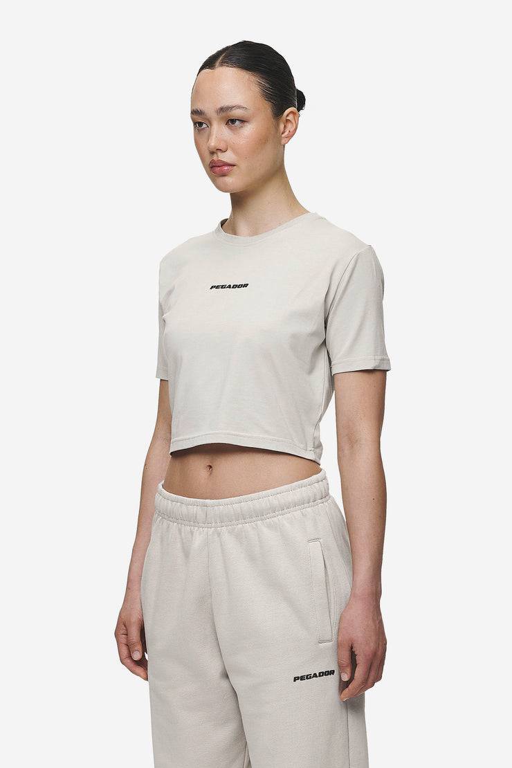 Pegador Ines Cropped Baby Tee Washed Moon Grey Black Gum Online Outlet