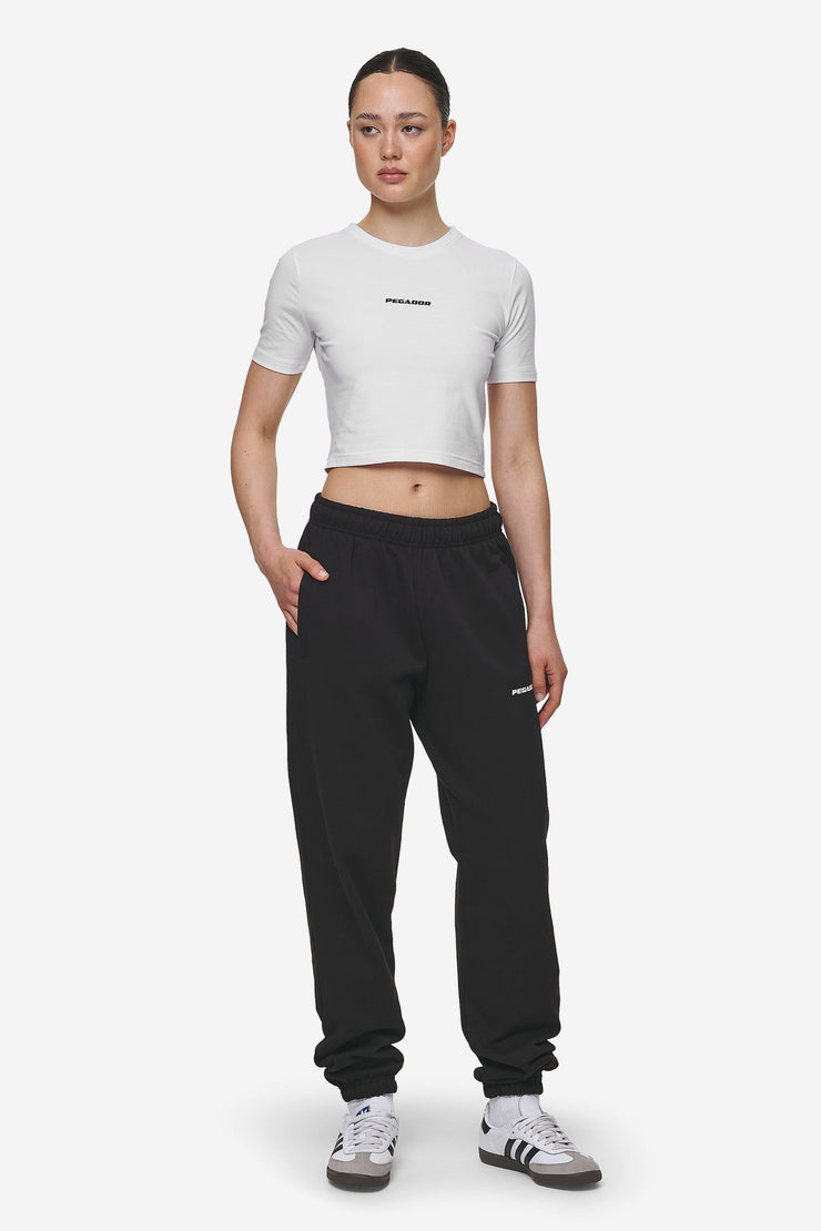 Pegador Ines Cropped Baby Tee White Black Gum Zeitlich begrenztes Angebot