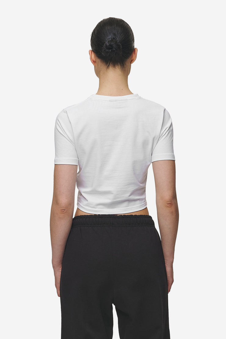 Pegador Ines Cropped Baby Tee White Black Gum Zeitlich begrenztes Angebot