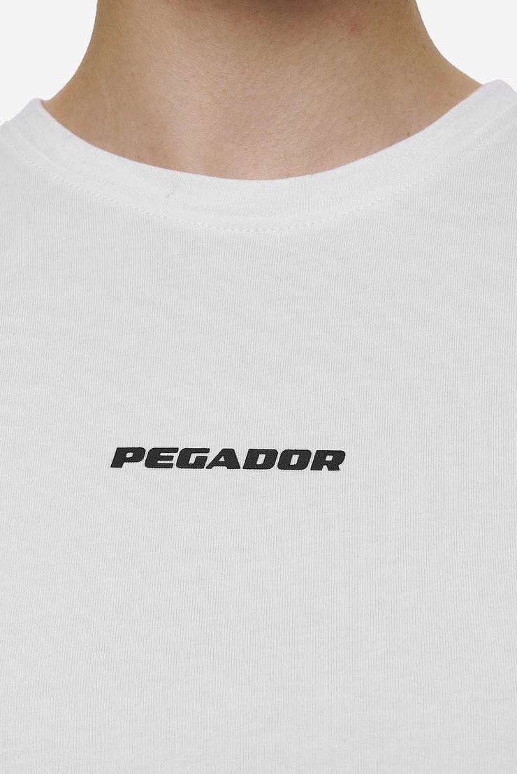 Pegador Ines Cropped Baby Tee White Black Gum Zeitlich begrenztes Angebot