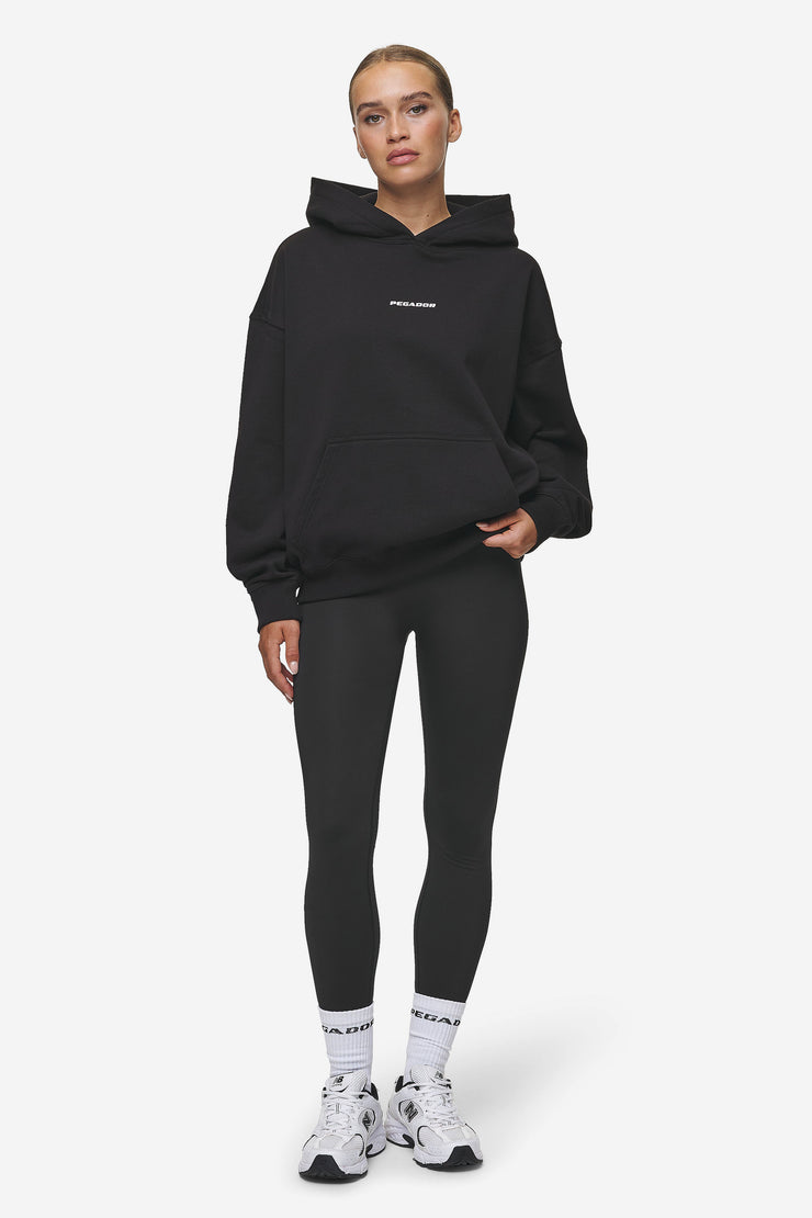 Pegador Atna Logo Oversized Hoodie Black White Exklusive Angebote