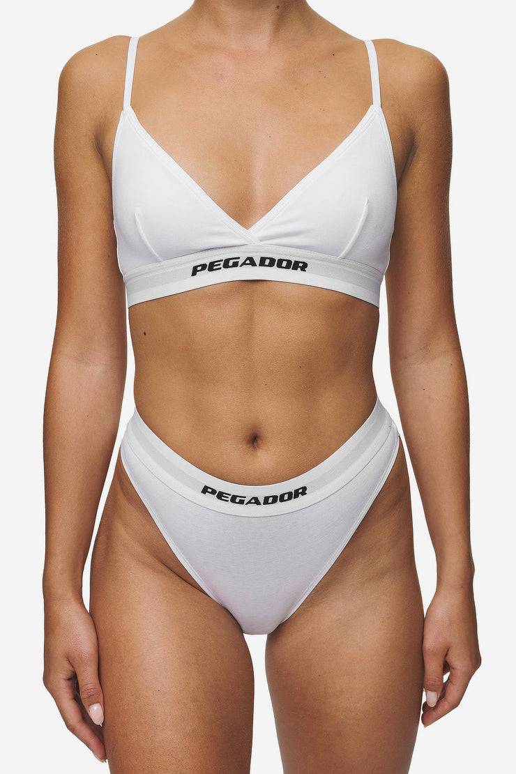 Pegador Senya Triangle Bralette White Black Große Rabatte
