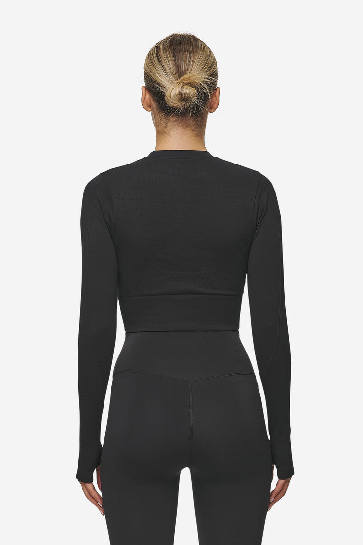Pegador Telly Rib Longsleeve Washed Black Riesige Ersparnisse