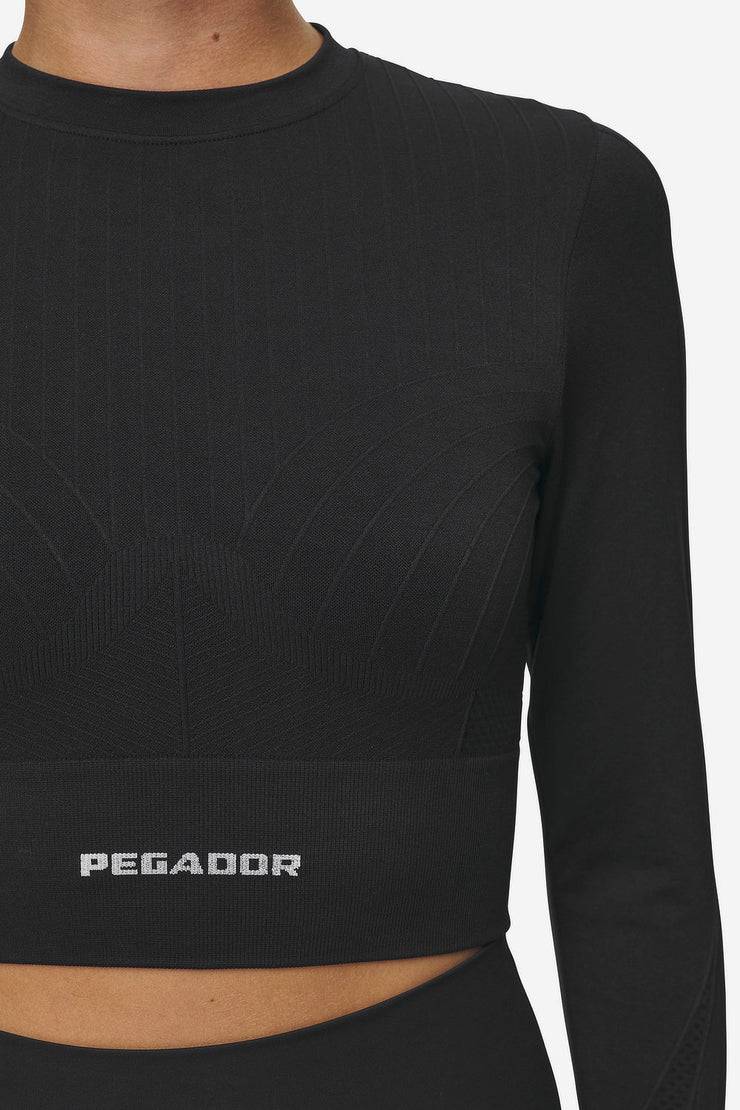 Pegador Telly Rib Longsleeve Washed Black Riesige Ersparnisse