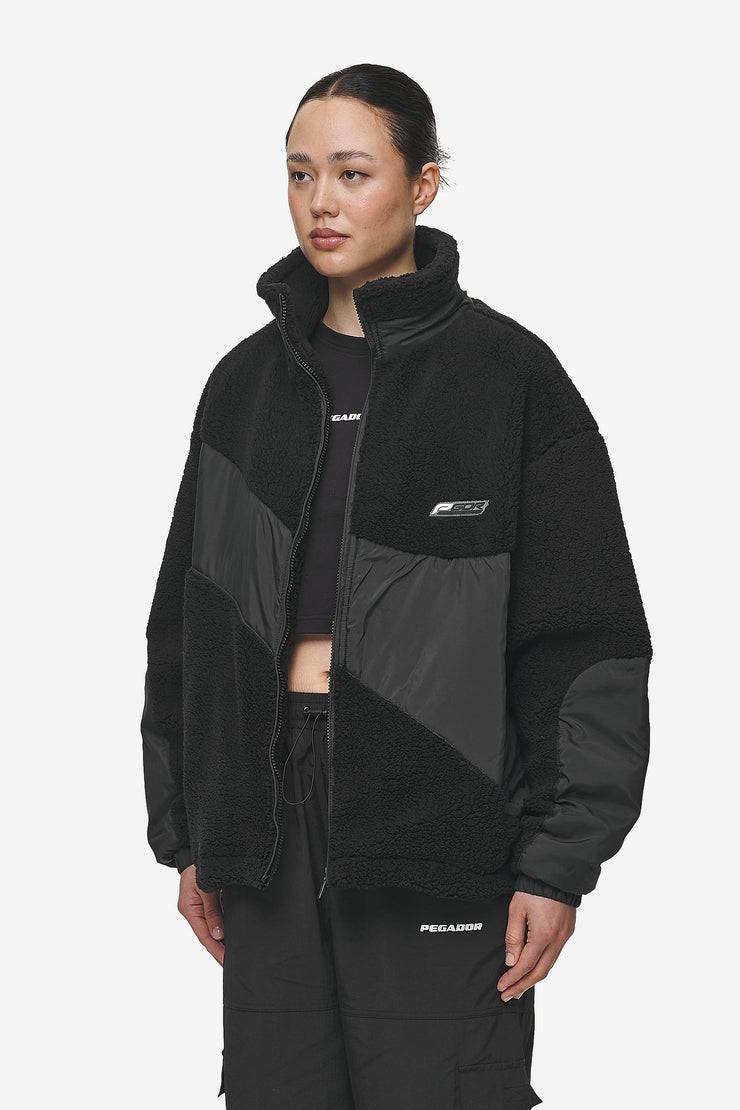 Pegador Risa Teddy Fabric Mix Jacket Black Letzte 2 Tage
