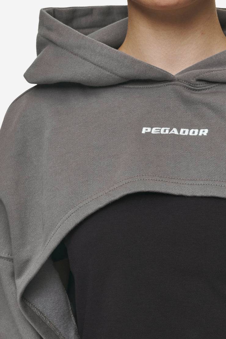 Pegador Mina Super Cropped Hoodie Washed Deep Grey Bis zu 60% Rabatt