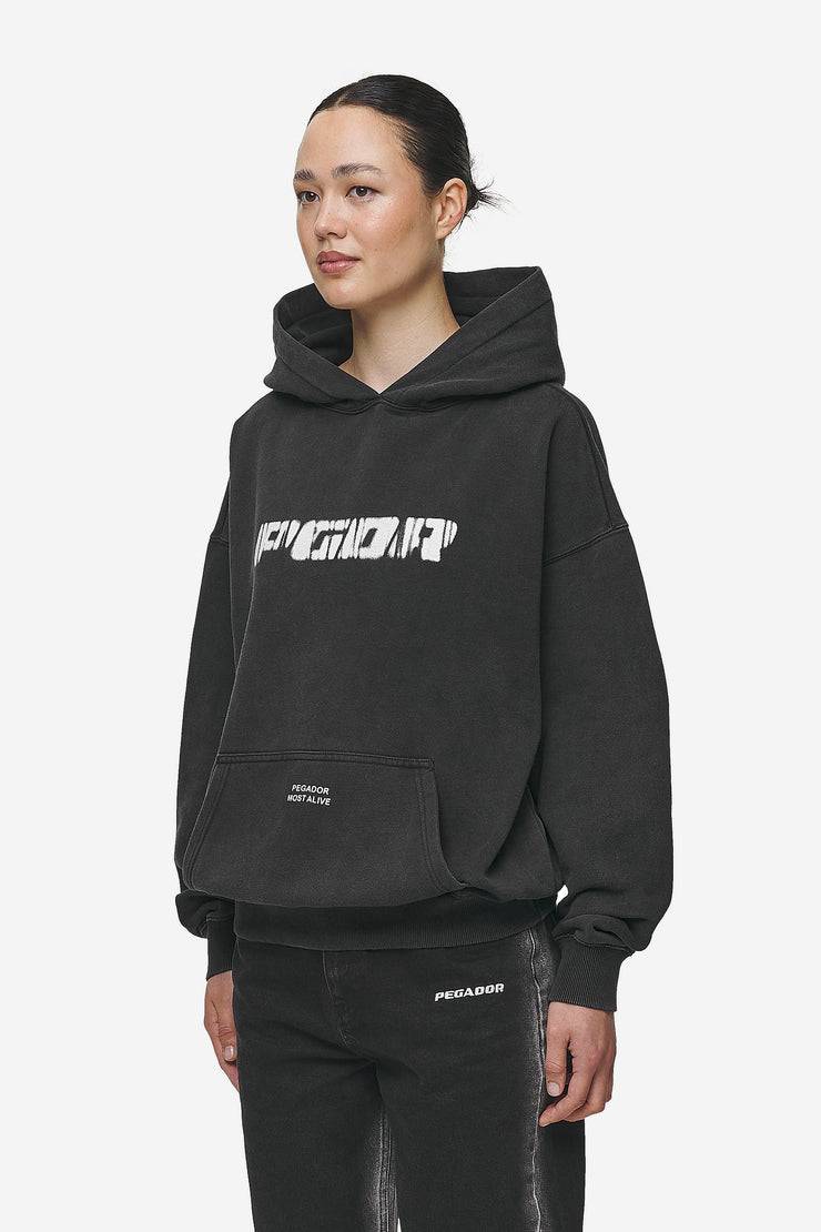 Pegador Suta Oversized Hoodie Vintage Black Vierteljährliche Förderung