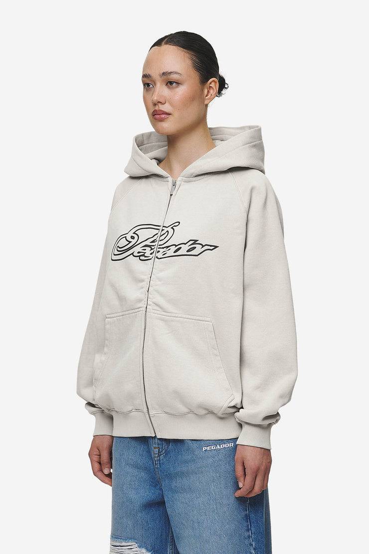 Pegador Anna Oversized Sweat Jacket Washed Moon Grey Riesige Rabatte