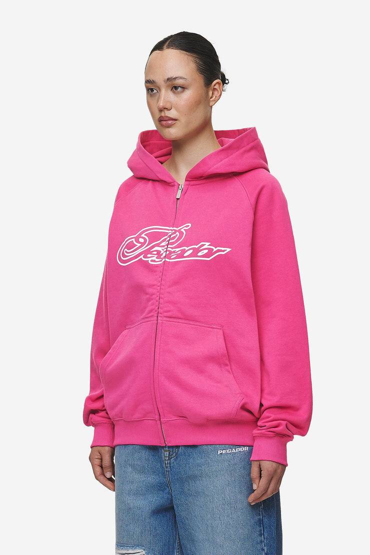 Pegador Anna Oversized Sweat Jacket Washed Digital Pink 50% Rabatt mit kostenlosem Versand