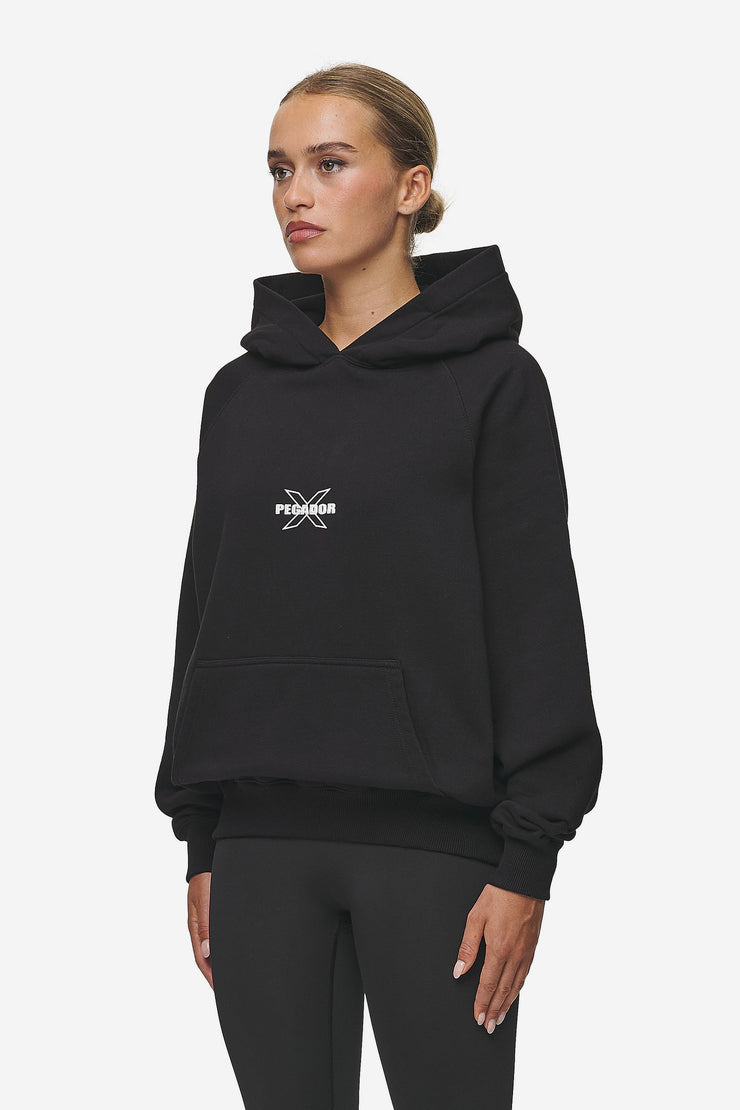 Pegador Belly Oversized Hoodie Washed Black Clearance-Verkauf