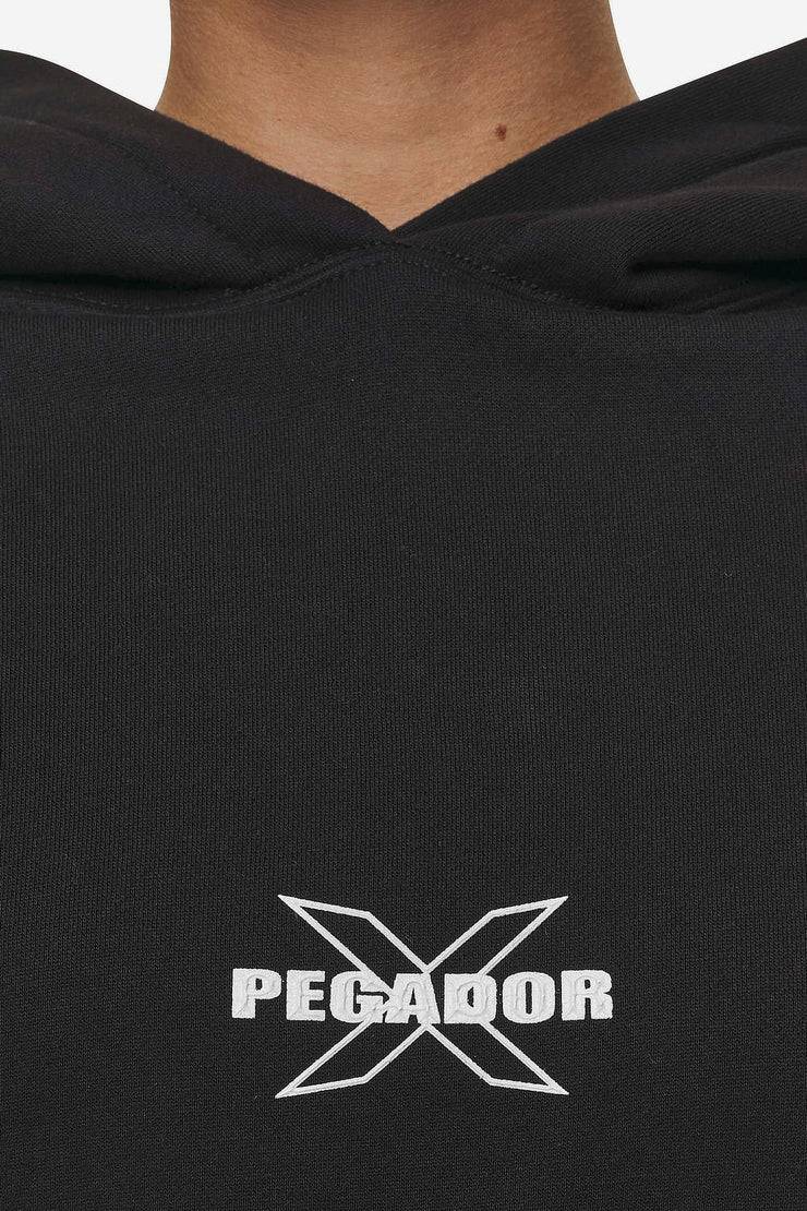 Pegador Belly Oversized Hoodie Washed Black Clearance-Verkauf