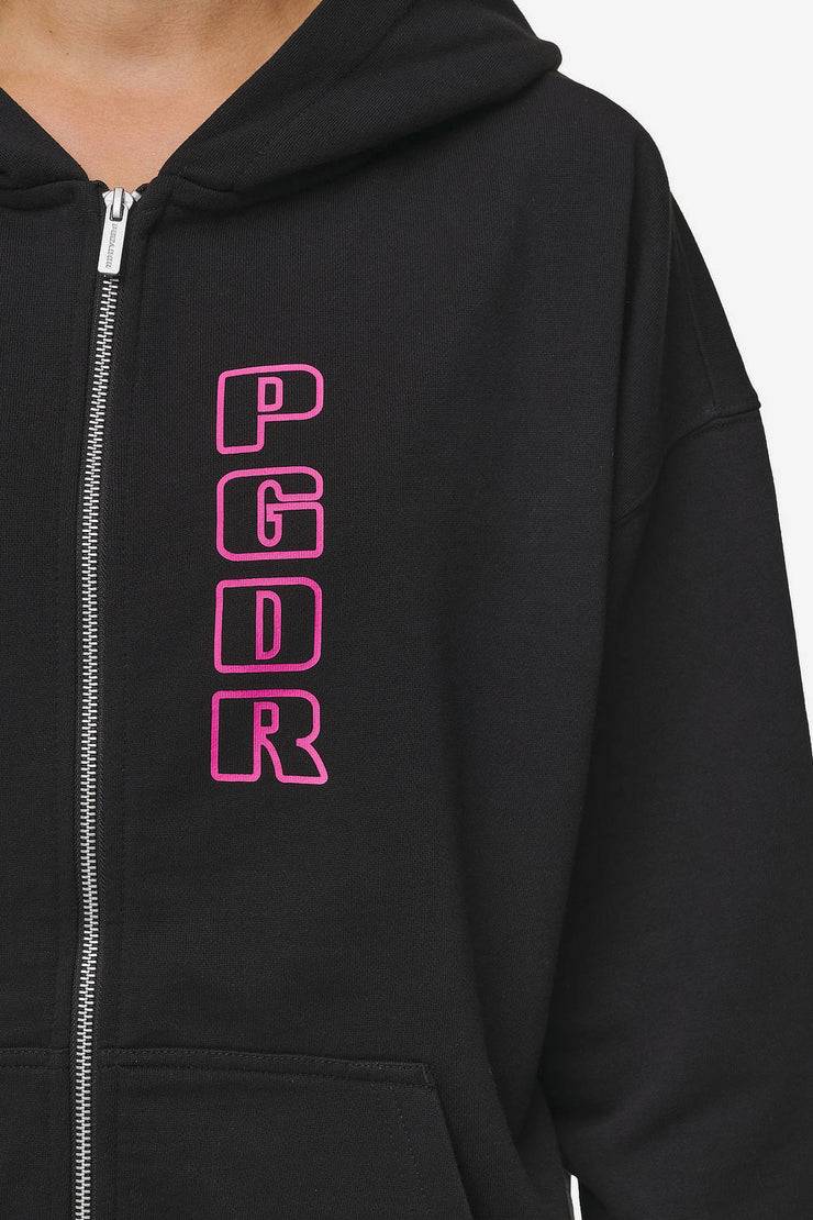 Pegador Skyla Oversized Sweat Jacket Heavy Washed Black Fabrikladen