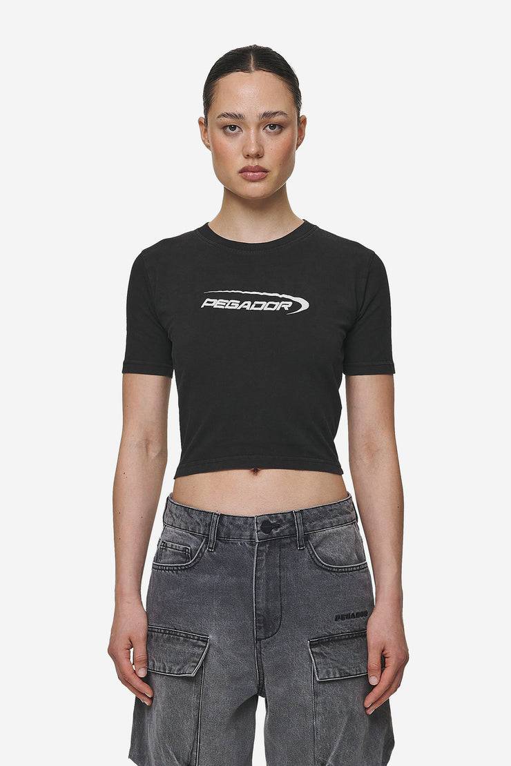 Pegador Naomi Baby Tee Washed Black Im Verkauf