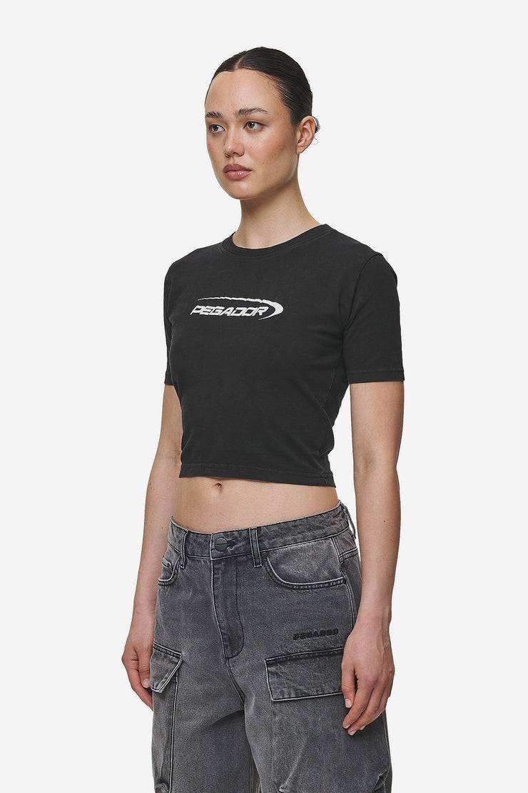 Pegador Naomi Baby Tee Washed Black Im Verkauf