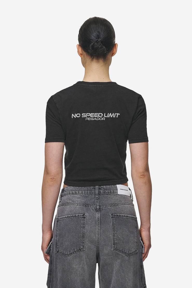Pegador Naomi Baby Tee Washed Black Im Verkauf