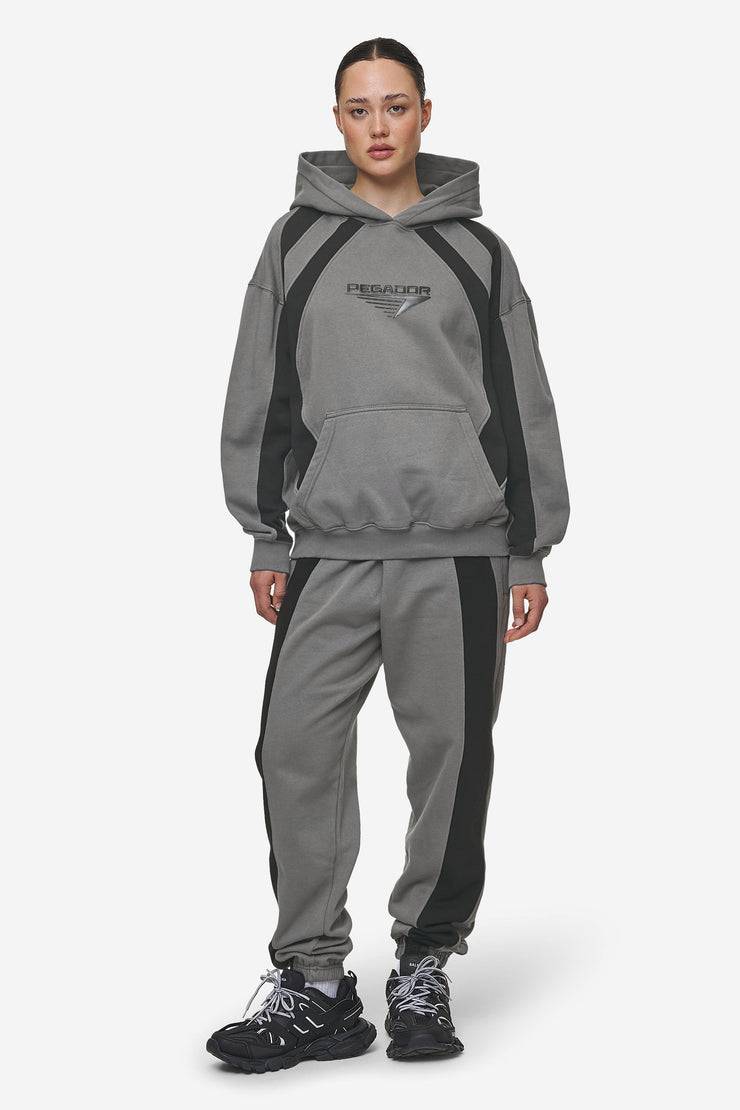 Pegador Amira Oversized Hoodie Washed Deep Grey Black zollfrei