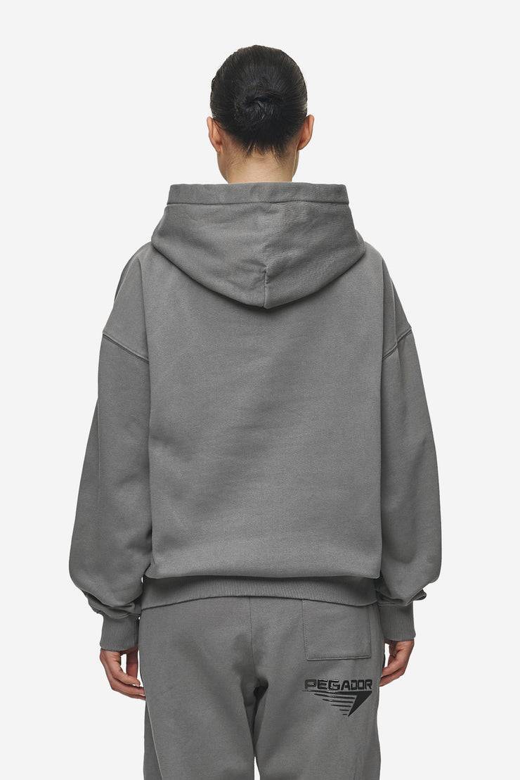 Pegador Amira Oversized Hoodie Washed Deep Grey Black zollfrei