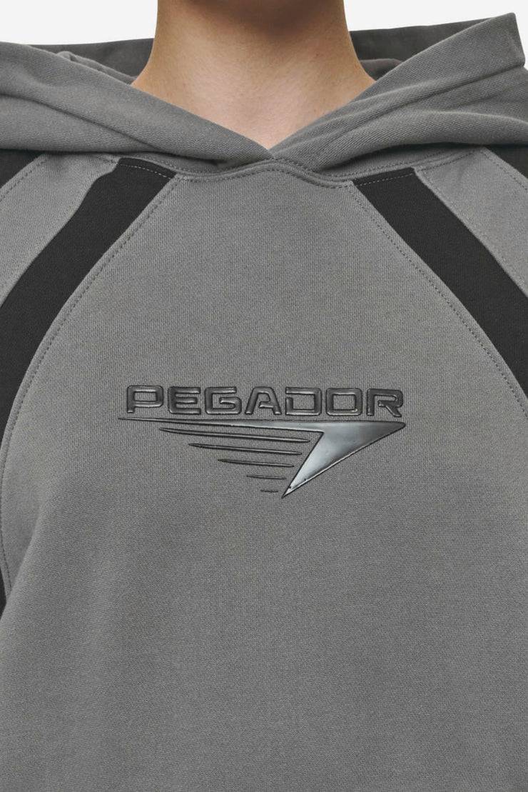 Pegador Amira Oversized Hoodie Washed Deep Grey Black zollfrei