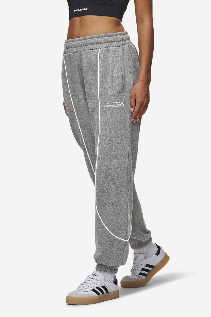 Pegador Silvi High Waisted Sweat Pants Deep Grey Melange 2025
