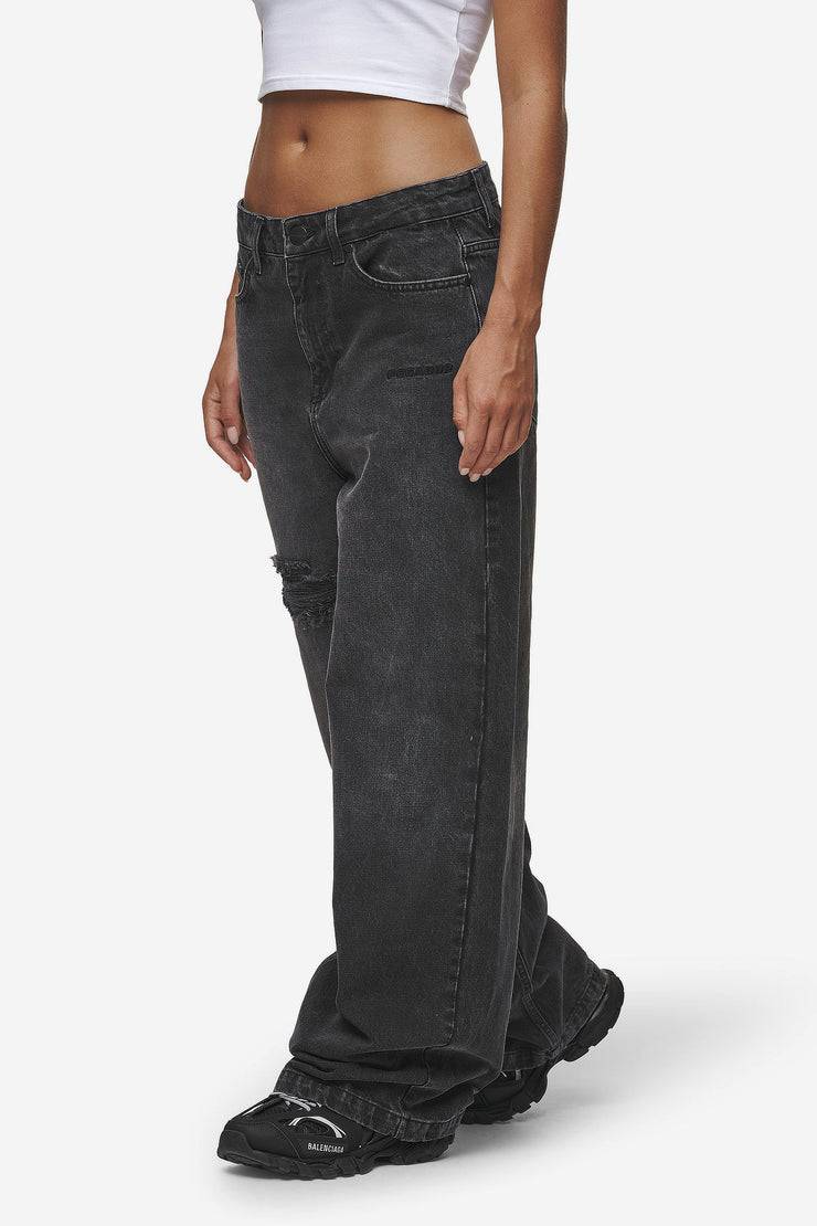 Pegador Mally Super Baggy Jeans Washed Deep Grey im Angebot