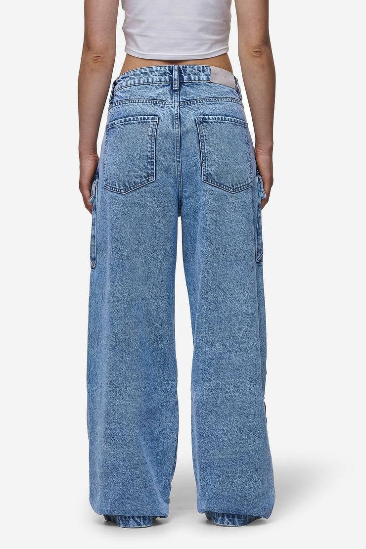 Pegador Leli High Waist Cargo Jeans Washed Denim Blue Günstiger Verkauf