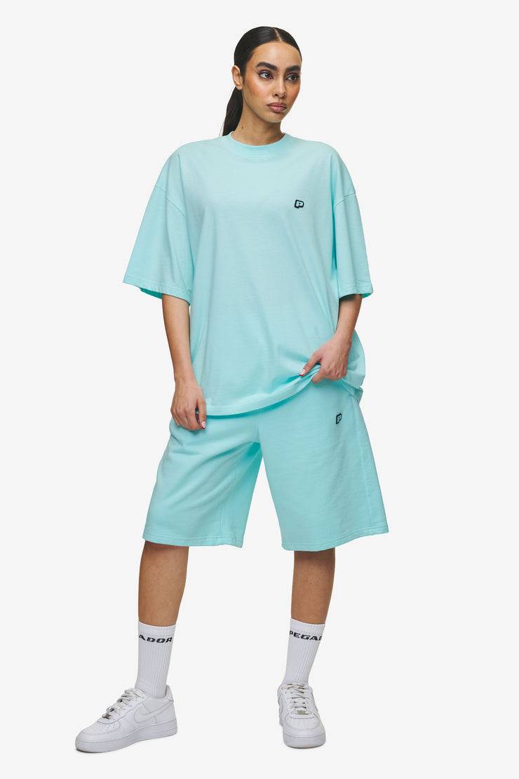 Pegador Leono Overknee Heavy Sweat Shorts Washed Sky Blue Gum Flash Sale
