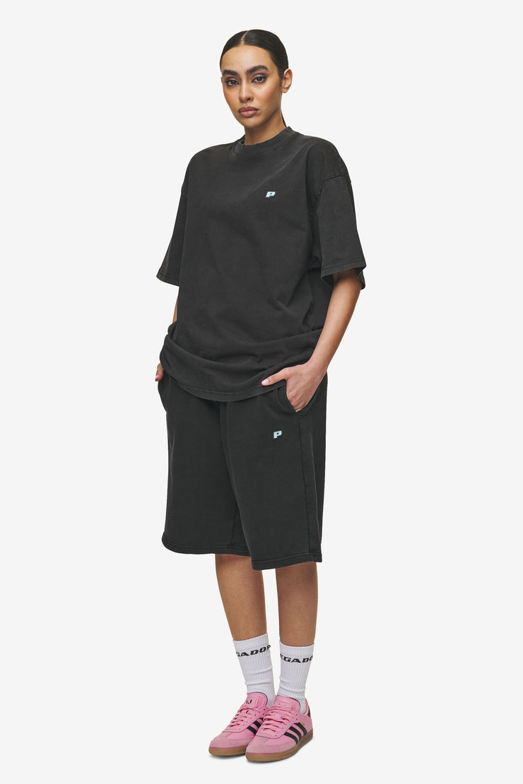 Pegador Leono Overknee Heavy Sweat Shorts Vintage Black Gum Online Shopping