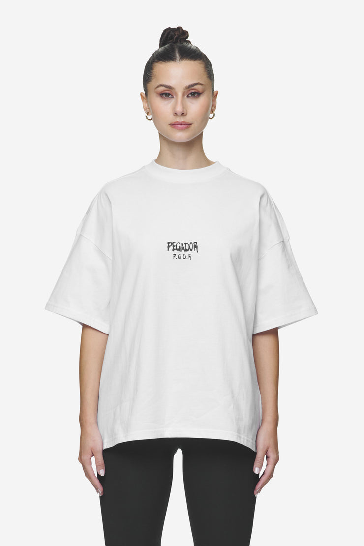 Pegador Ramira Heavy Oversized Tee White Heißer Verkauf