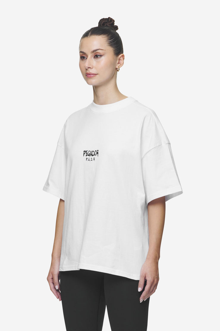 Pegador Ramira Heavy Oversized Tee White Heißer Verkauf
