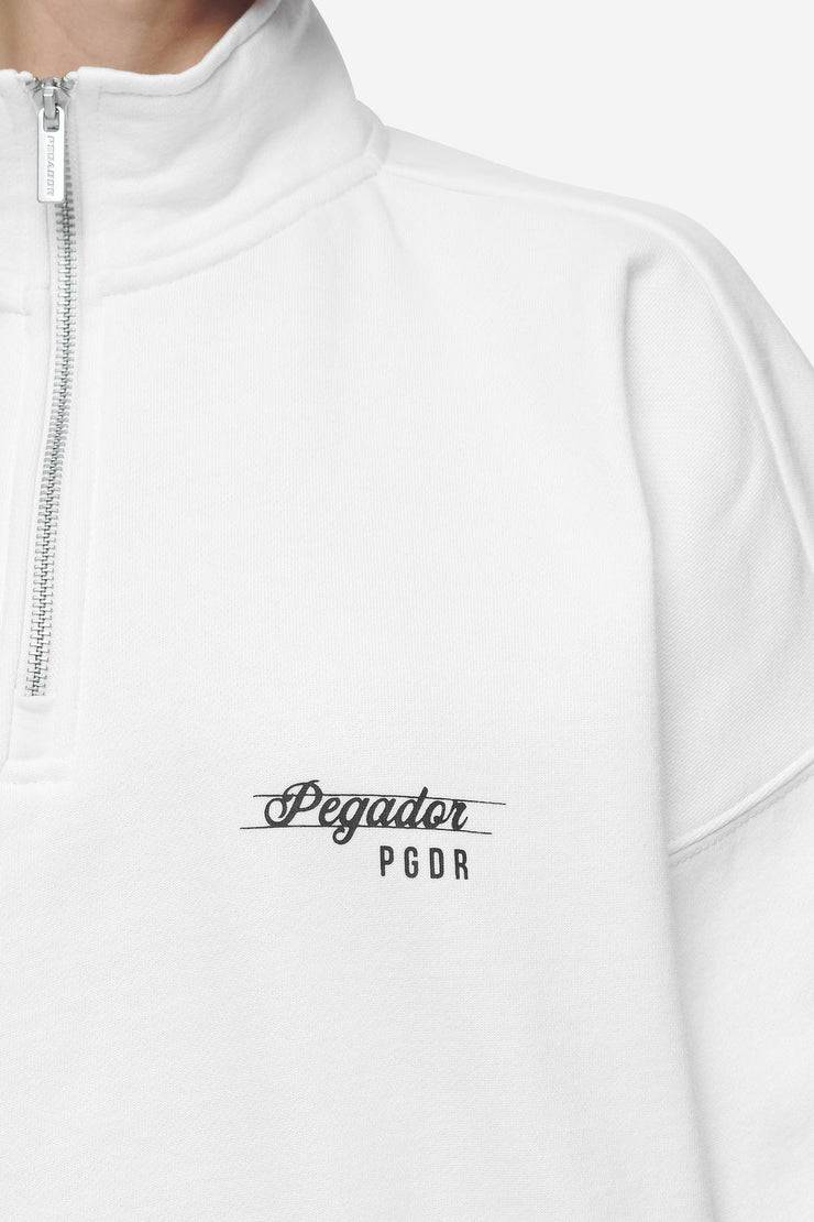 Pegador Luz Oversized Halfzip Sweater White Online Outlet