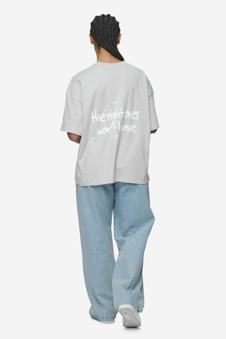 Pegador Aleja Heavy Oversized Tee Washed Sky Grey Zeitlich begrenztes Angebot