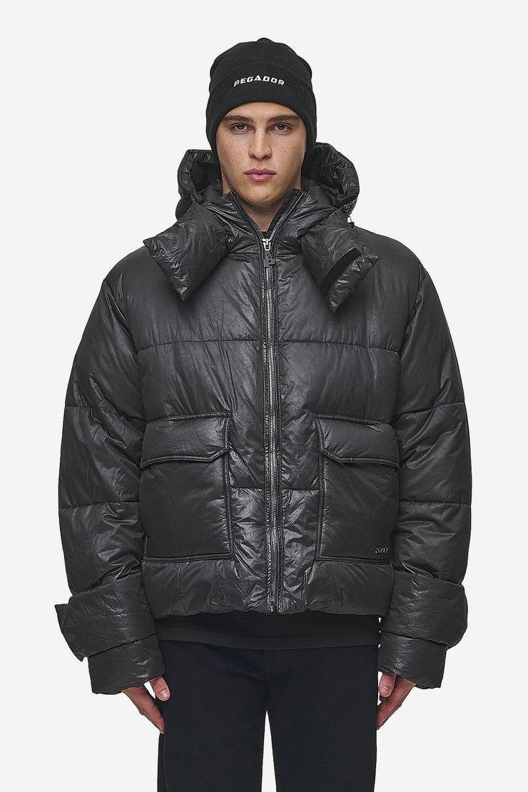 Pegador Garrick Vintage Oversized Puffer Jacket Black Riesige Ersparnisse