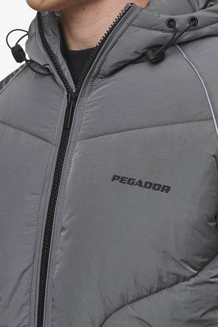 Pegador Toby Crushed Raglan Puffer Jacket Anthracite Begrenzte Freigabe