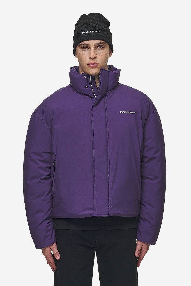 Pegador Lavoy Cropped Boxy Puffer Jacket Deep Purple JETZT KAUFEN