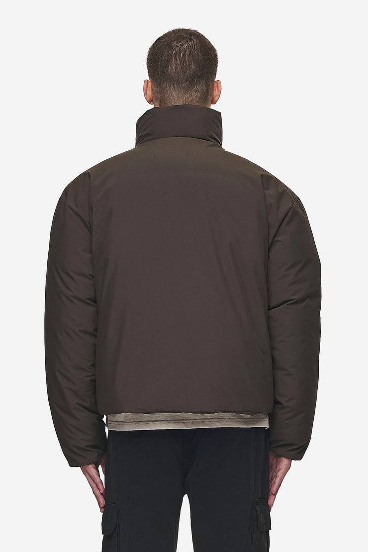 Pegador Lavoy Cropped Boxy Puffer Jacket Dark Brown Letzte 2 Tage