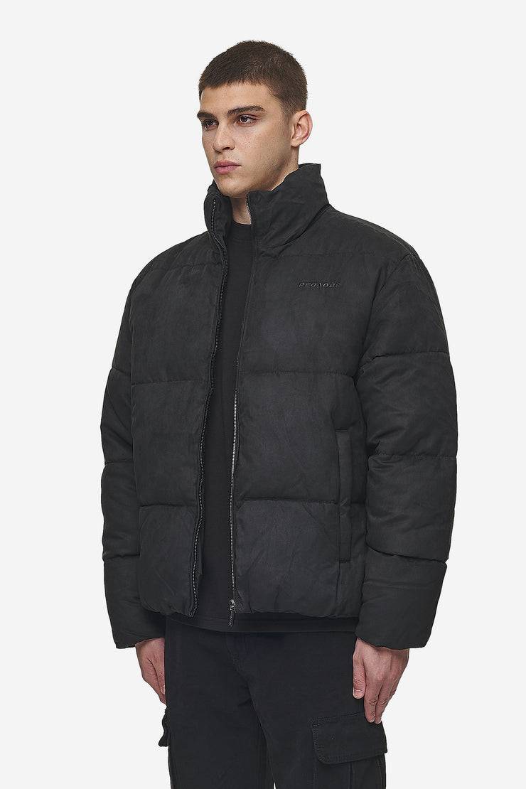 Pegador Sidan Velour Puffer Jacket Black Zeitbegrenzte Promotion