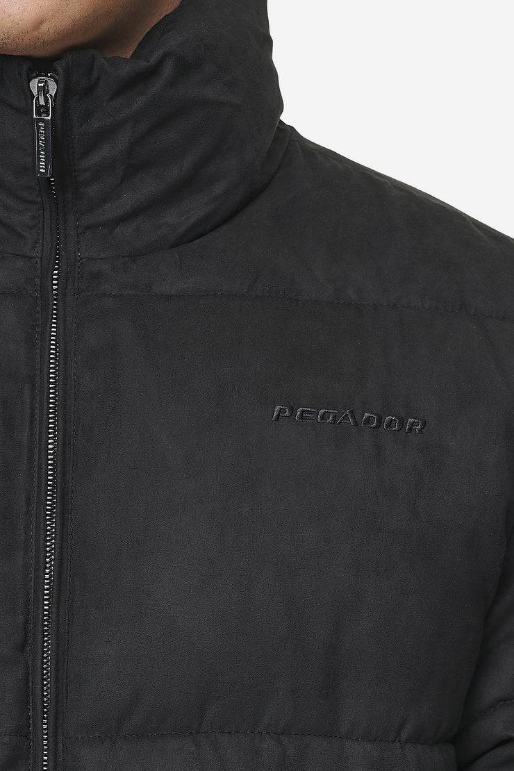 Pegador Sidan Velour Puffer Jacket Black Zeitbegrenzte Promotion