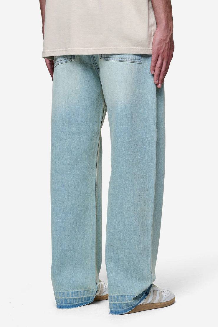 Pegador Barrow Wide Baggy Jeans Sand Washed Blue Sonderangebot der Fabrik