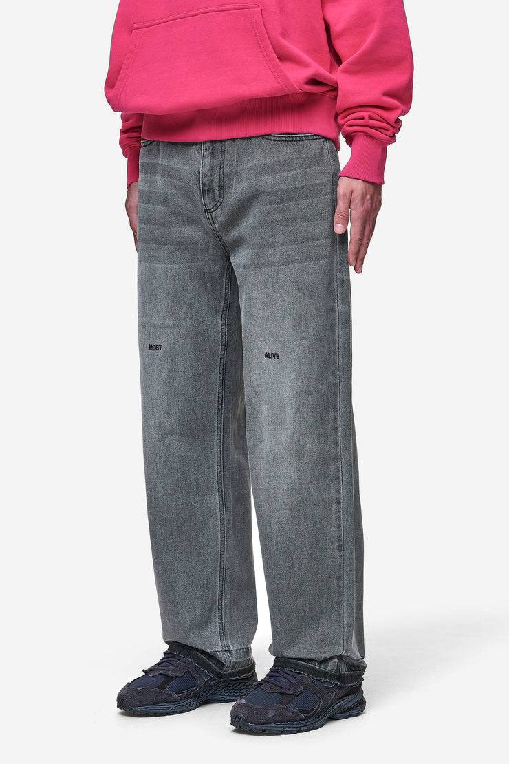 Pegador Barrow Wide Baggy Jeans Washed Anthracite Vierteljährliche Förderung