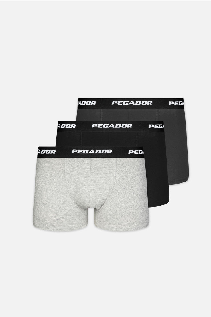 Pegador Tantun Boxershorts 3 Pack Grey Melange Black Anthracite Online Shopping