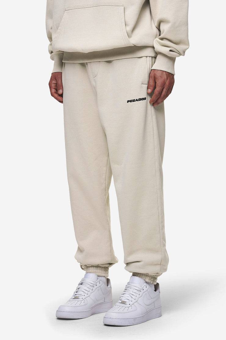 Pegador Logo Heavy Sweat Jogger Washed Light Beige Black Friday