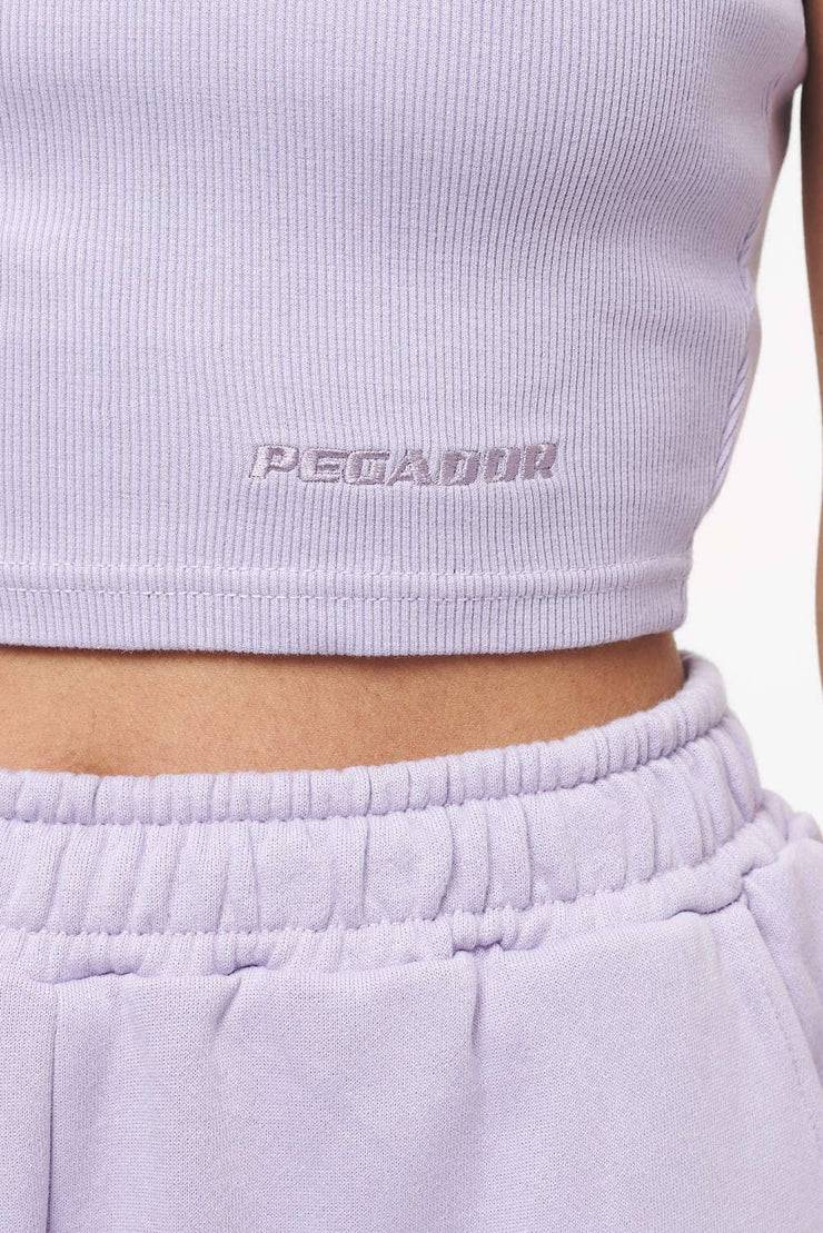 Pegador Ayla Crop Top Vintage Washed Purple Paste Heißer Verkauf